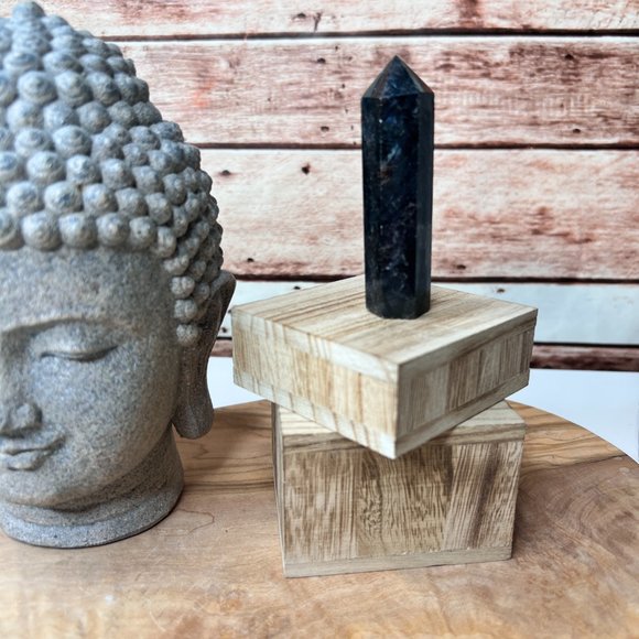 Natural Spiritual Astrophyllite Tower, Reiki Chakra Crystal Tower - Picture 1 of 10